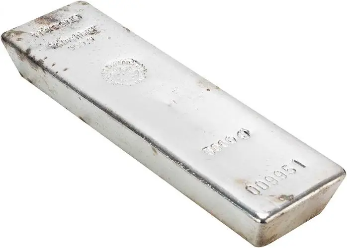 Heraeus 5 kilogram Silver Bullion Bar Side Image