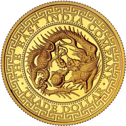 2019 East India Company Gold Proof 1 oz 'Japanese Trade Dollar' Coin reverse