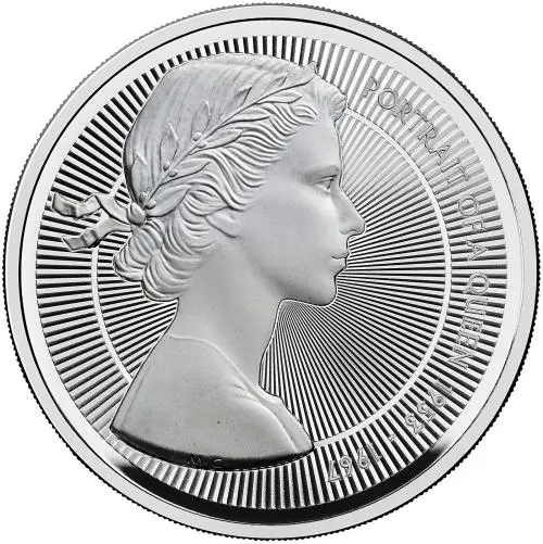 2026 Silver Proof 'Portraits of Queen Elizabeth II' £5 Coin reverse trm image 1