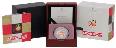 2025 Gold Proof Monopoly 50p Coin display box