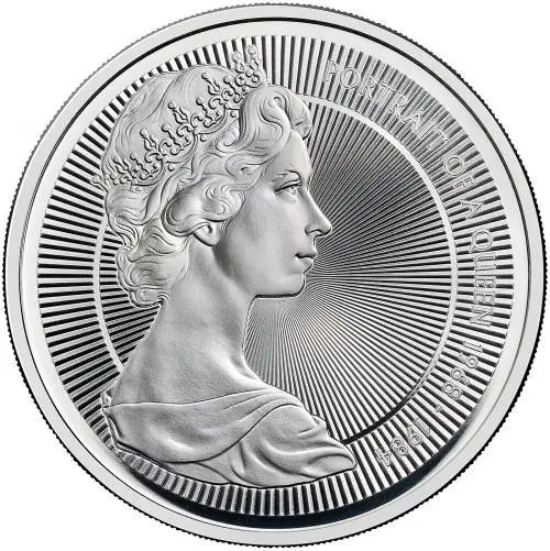 2026 Silver Proof 'Portraits of Queen Elizabeth II' £5 Coin - Second Effigy reverse TRM image