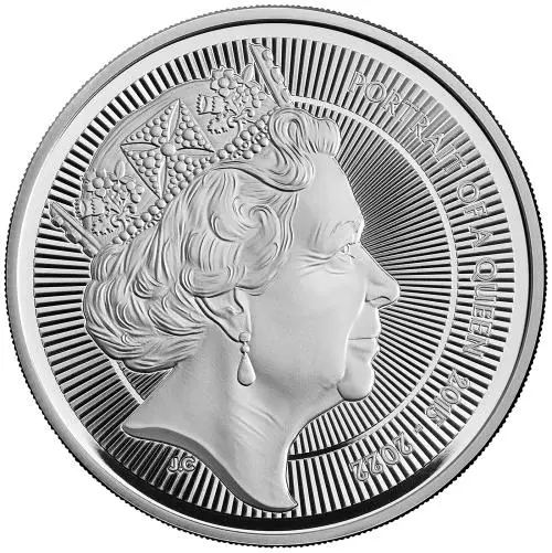 2026 Silver Proof 'Portraits of Queen Elizabeth II' £5 Coin - Fifth Effigy reverse trm