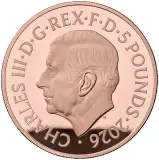 2026 Gold Proof 'Portraits of Queen Elizabeth II' £5 Coin - Fifth Effigy obverse
