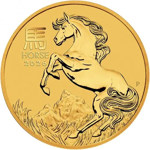 2026 Australian Year of the Horse 10 oz Gold Bullion Coin reverse tpm