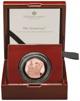 2025 The Snowman Gold Proof 50p Coin box trm image