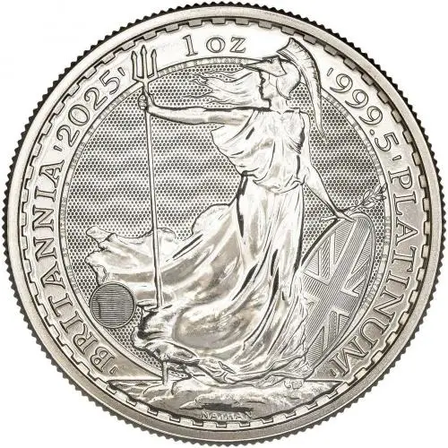 2025 Platinum Britannia 1 oz Bullion Coin Pre-Owned reverse
