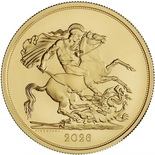 2026 Gold BU Quintuple Sovereign Coin reverse