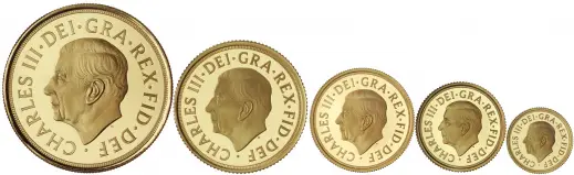2026 Gold Proof Sovereign 5-Coin Set obverse