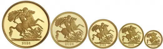 2026 Gold Proof Sovereign 5-Coin Set