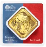 Britannia and Liberty 1 oz Gold Bullion Bar