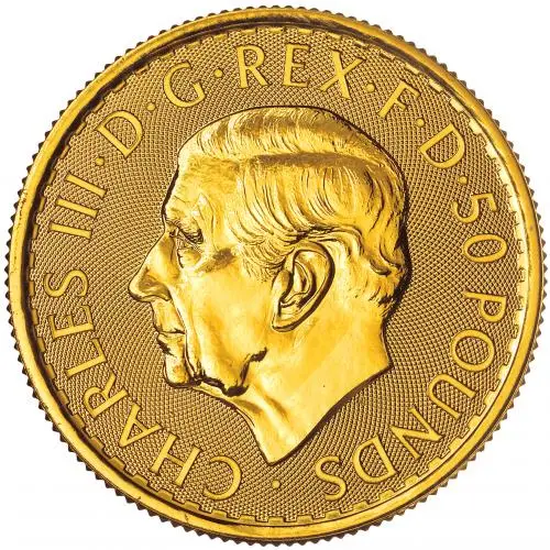 2025 Gold Britannia 0.5 oz Bullion Coin - Pre-Owned obverse image