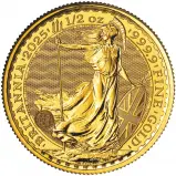2025 Gold Britannia 0.5 oz Bullion Coin In Sleeve - Pre-Owned