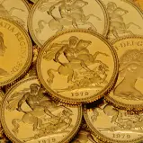 Gold Proof Sovereign Coin - Grade C reverse display crop