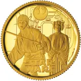 2023 Star Wars 'Luke Skywalker and Princess Leia' 0.25 oz Gold Proof Coin - Pre-Owned