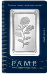 PAMP Suisse Rosa 1 oz Silver Bullion Bar Pre-owned | Chards
