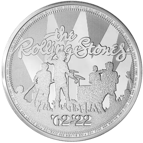 2022 The Rolling Stones 1 oz Silver Bullion Coin Reverse