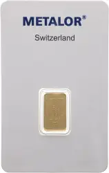 Metalor 2g Minted Gold Bullion Bar 