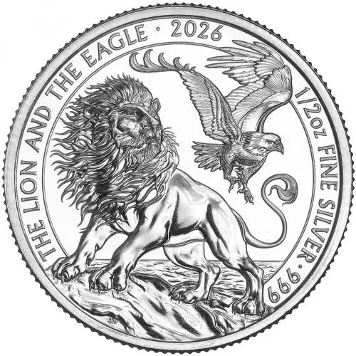 2026 The Lion and Eagle 0.5 oz Silver Bullion Coin reverse