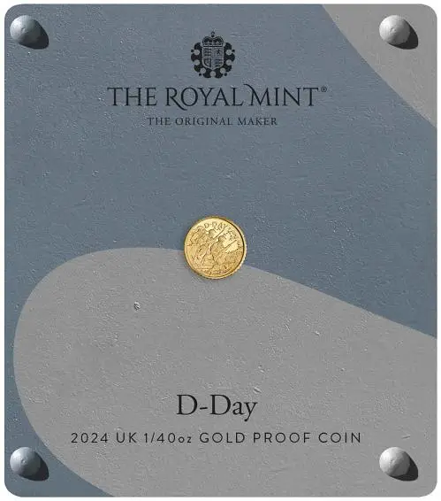 D-Day 2024 '80th Anniversary' 1/40 oz Gold Proof Coin reverse