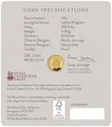 Buckingham Palace 2024 UK 1/40 oz Gold Proof Coin obverse