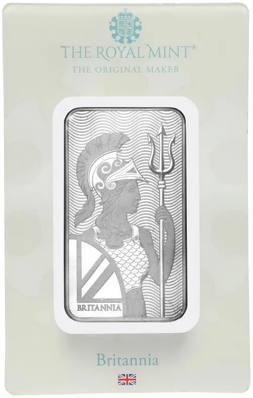 Platinum Britannia 100 Gram Bullion Bar - Pre-Owned reverse