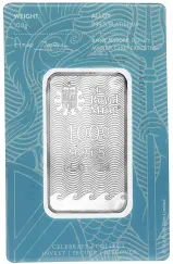Platinum Britannia 100 Gram Bullion Bar - Pre-Owned obverse