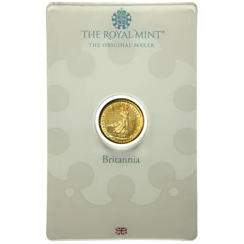 2025 Britannia 0.1 oz Gold Bullion Coin  - In Sleeve reverse