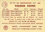 1983 Whole Coin Set Israel 35th Independence Day - 3 Coins 23204