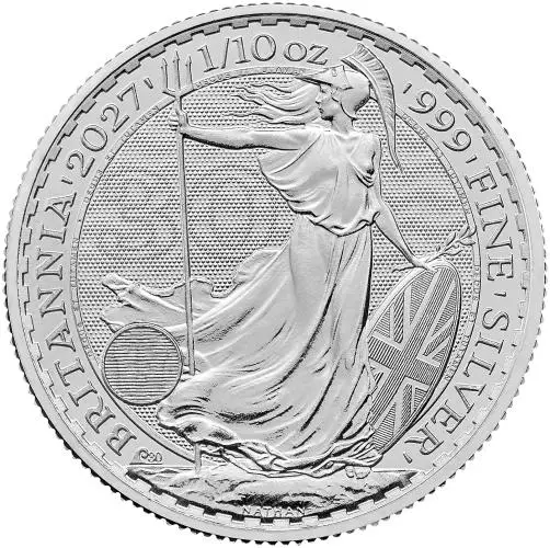 2027 Britannia 0.1 oz Silver Bullion Coin reverse TRM image
