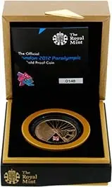 2012 UK Coin £5 / Crown Gold Proof Paralympic Games 25184