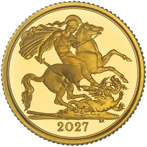 2027 Half Sovereign Gold Proof Coin reverse 1