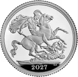 2027 Sovereign Silver Proof Coin Reverse