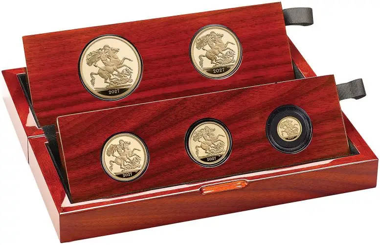 2027 Sovereign Gold Proof 5-Coin Set Case