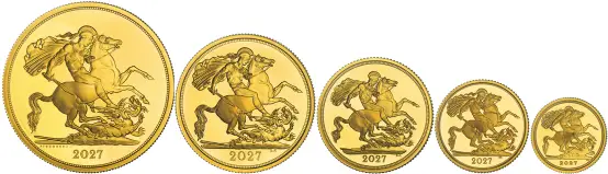 2027 Sovereign Gold Proof 5-Coin Set