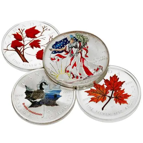 Our Choice Coloured / Gilded 1 oz Silver Coin - Minty 