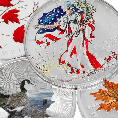 Our Choice Coloured / Gilded 1 oz Silver Coin - Minty  1