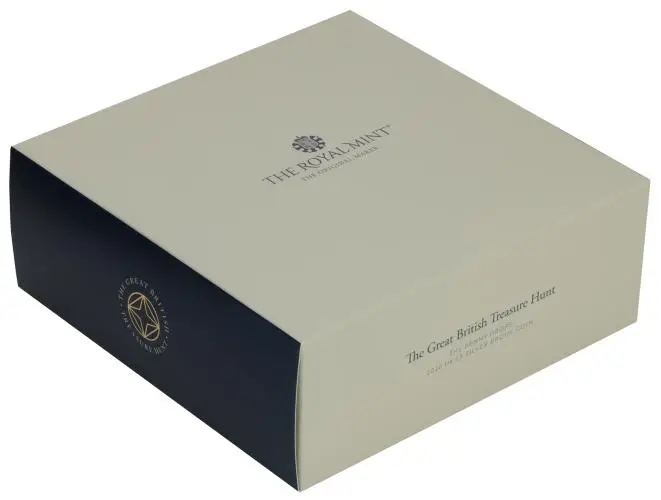 2026 'The Penny Drops' Great British Treasure Hunt £5 Silver Proof box