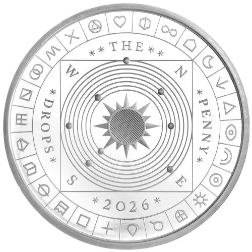2026 'The Penny Drops' Great British Treasure Hunt £5 Silver Proof reverse 1 