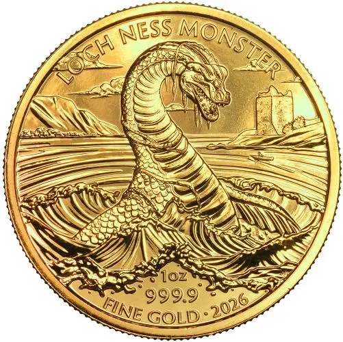 2026 'Loch Ness Monster' Legendary Creatures 1 oz Gold Bullion Coin reverse 1 