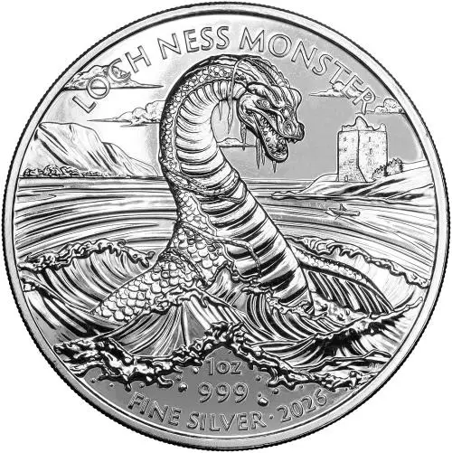 2026 'Loch Ness Monster' Legendary Creatures 1 oz Silver Bullion Coin reverse1