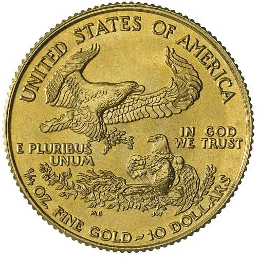 1995 0.25 oz Gold Coin Eagle Bullion reverse