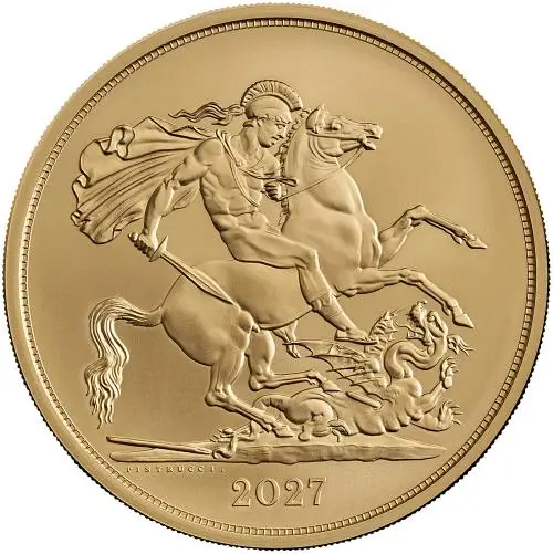 2027 Quintuple Sovereign Gold BU Coin Reverse