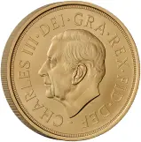 2027 Quintuple Sovereign Gold BU Coin Obverse Edge