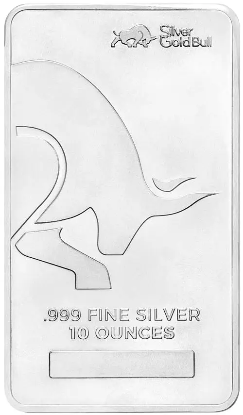 10 oz Silver Bar 'Silver Gold Bull' - Pre-Owned 2