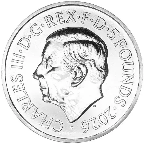 2026 'The Penny Drops' Great British Treasure Hunt £5 BU Base Metal Coin obverse