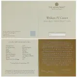 2026 Great Engravers William IV Crown 2 oz Gold Proof Coin certificate