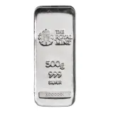 The Royal Mint Cast Silver 500g Bullion Bar - New