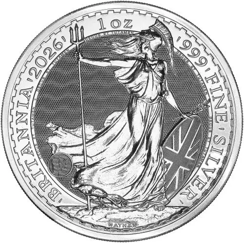 2026 Silver Britannia 1 oz Bullion Coin - Pre-owned reverse