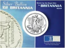 2001 Silver Britannia 1 Ounce Bullion Coin In Sleeve The Royal Mint - Pre-Owned