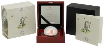 2021 Winnie the Pooh & Friends Gold Proof 'Owl' 50p Coin display